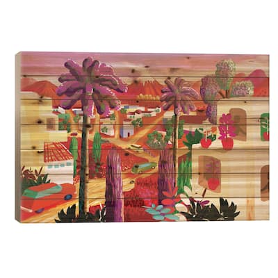 Quauhnahuac after Chelas Print On Wood by Charles Harker - Multi-Color