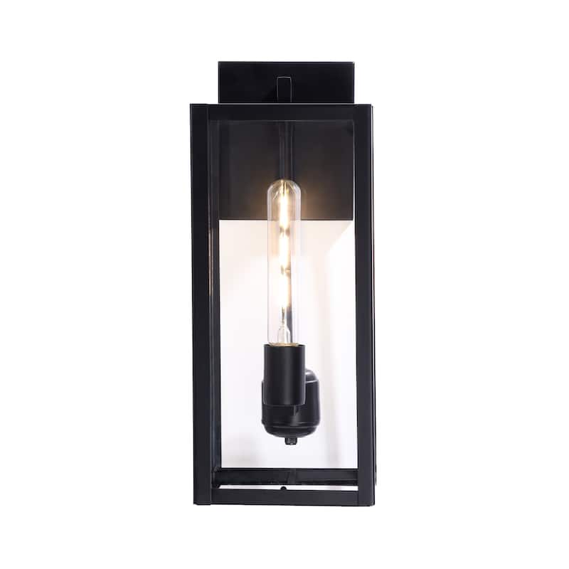 1-light/2-light Metal Outdoor Wall Sconce Weather-resistant