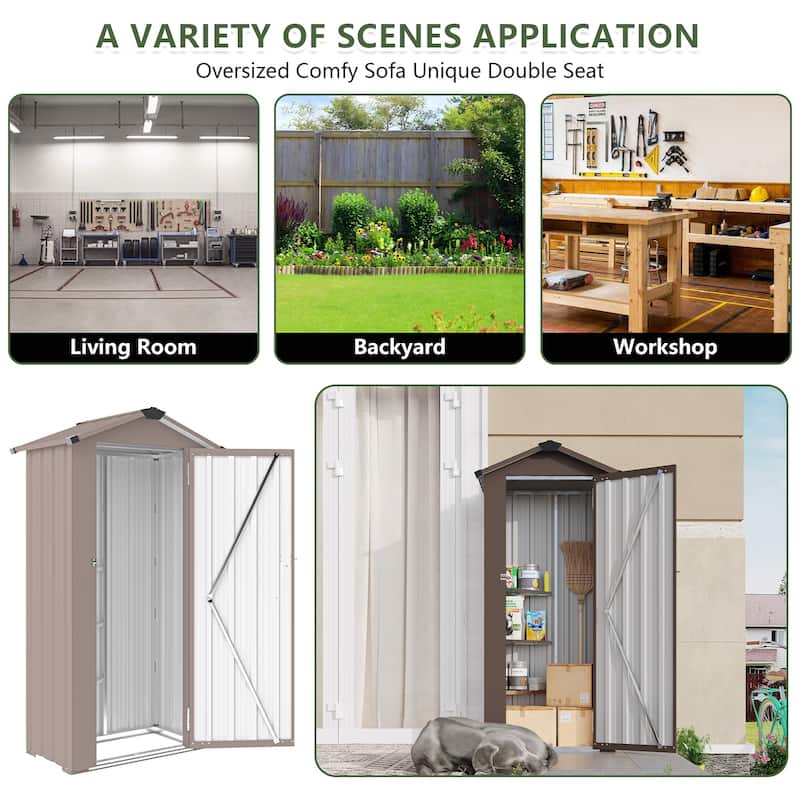 Outdoor Storage Shed, Metal Garden Shed Tool House