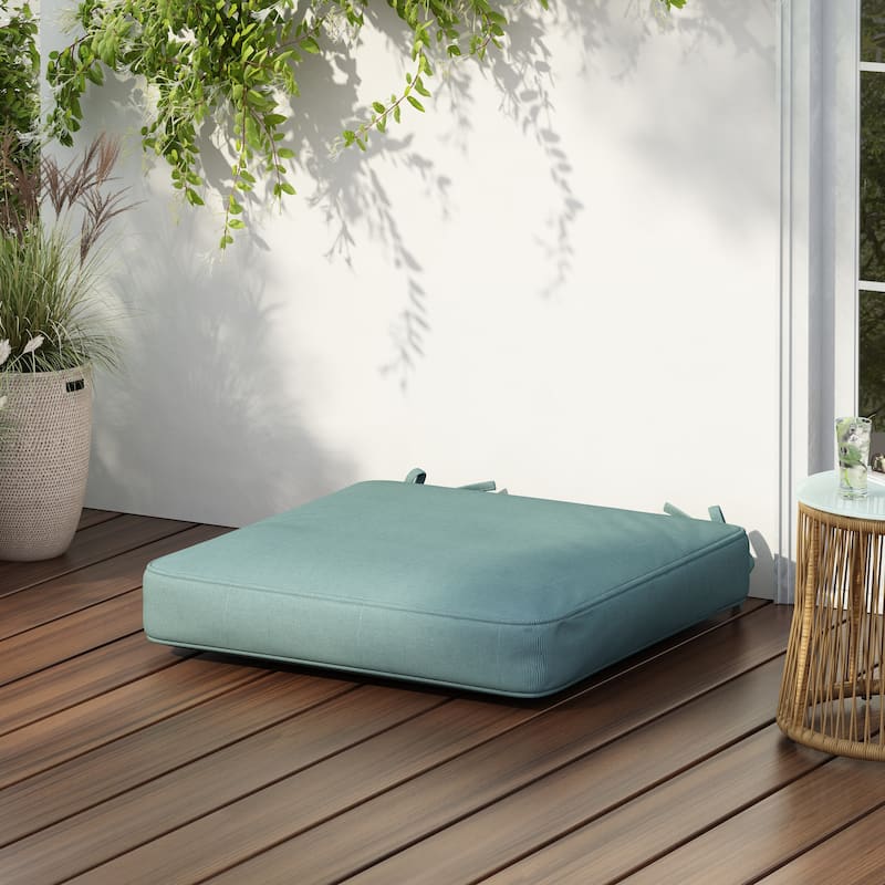 Roomfitters Noah Outdoor Dining Chair Cushion with Ties, Water Repellent Fabric, Patio Pad