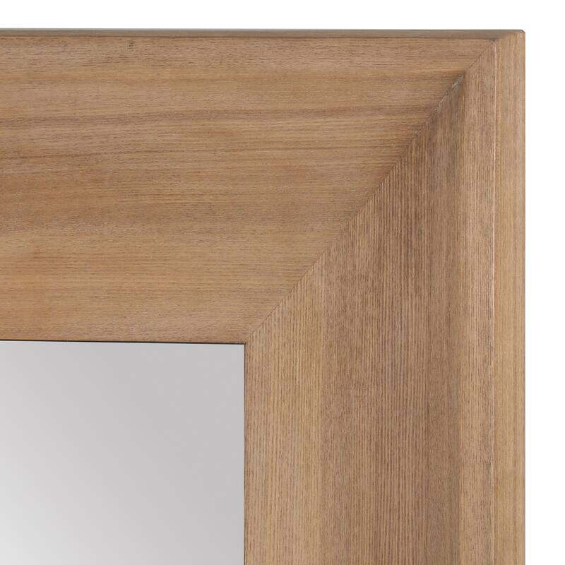 SAFAVIEH Couture Ingall Natural 36.5-inch Vertical Rectangle Wood Mirror - 39.8"W x 2.4"D x 36.5"H