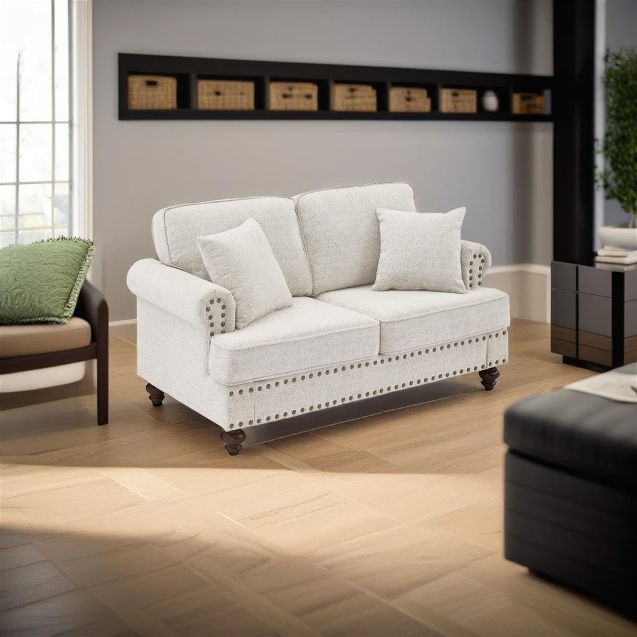 Chenille Modern Upholstered Sofa