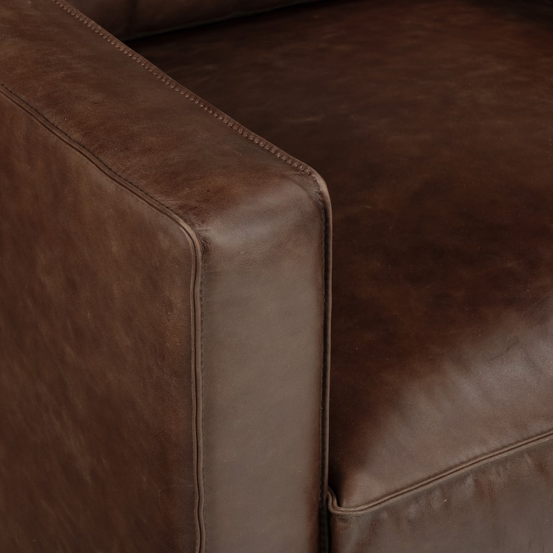 Poly & Bark Mateo Lounge Chair - Full Grain Genuine Italian Leather