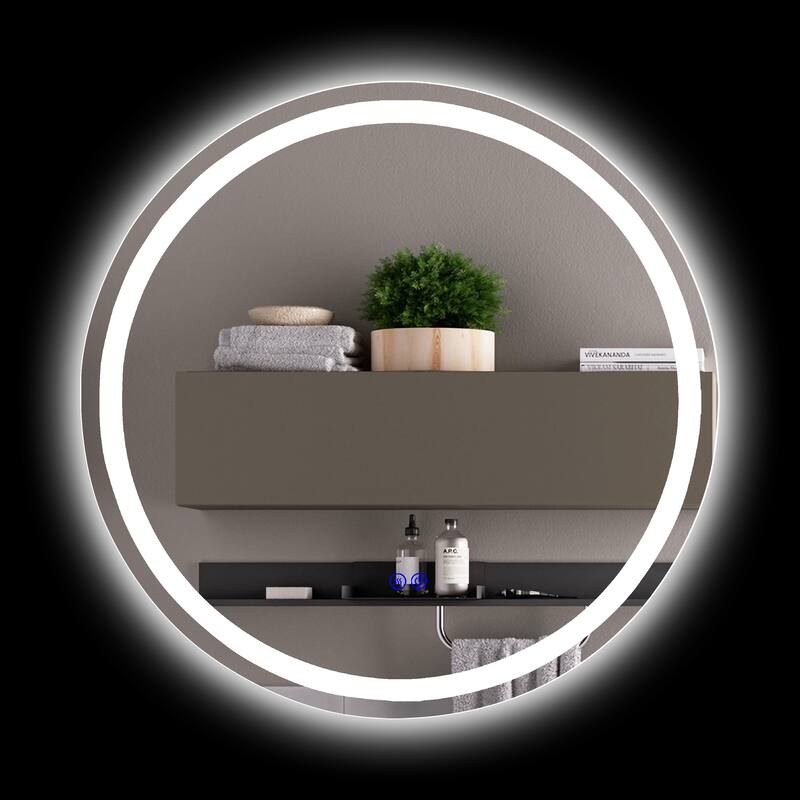 Frameless Back Lit LED Mirror - Silver