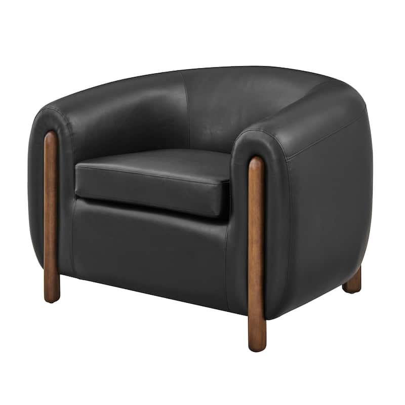 NPD Furniture Cordelia Faux Leather Accent Arm Chair