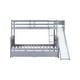 preview thumbnail 10 of 20, Twin Over Full Kids Bunk Bed with 2 Underbed Drawers and Slide, Rubberwood Bunk Bedsframe with Ladder for Bedroom Boys Girls