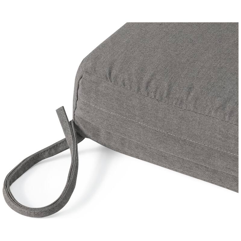 Fading Free All Weather Outdoor Patio Seat Cushions (Set of 2) - Without Welt
