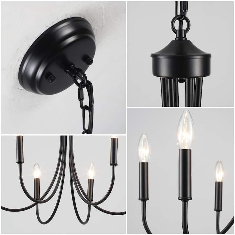 6-Light 23.62 in. Classic Chandelier for Kitchen Living Room