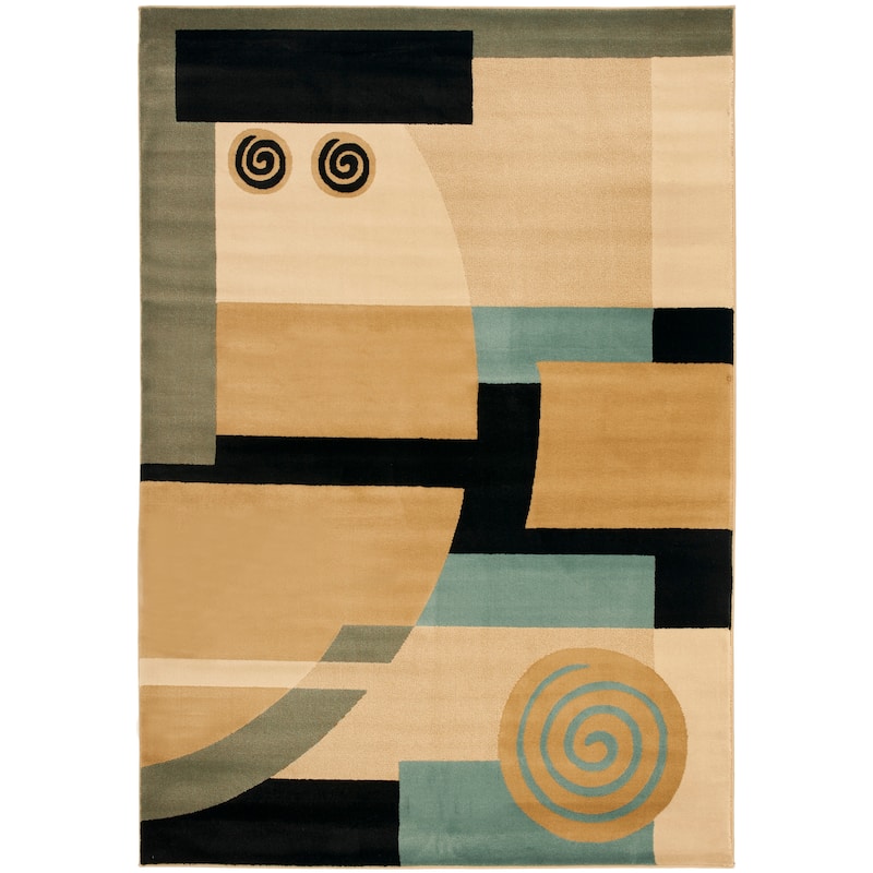 SAFAVIEH Porcello Feliciana Modern Rug - 8' x 11'2" - Black/Multi