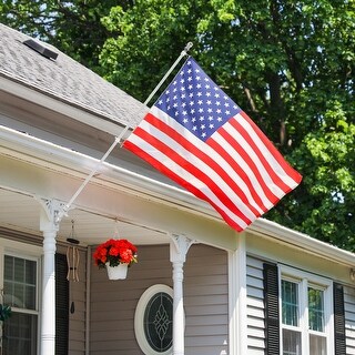 thumbnail image 2 of 6ft Spinning Flag Pole – Silver Aluminum, Tangle-Free Design, Wall Mounted 2 of 6