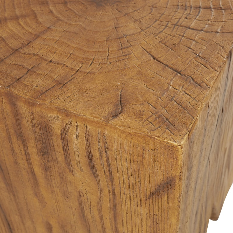 Magnesium Oxide Outdoor Accent Table - Brown - Roche River Decor