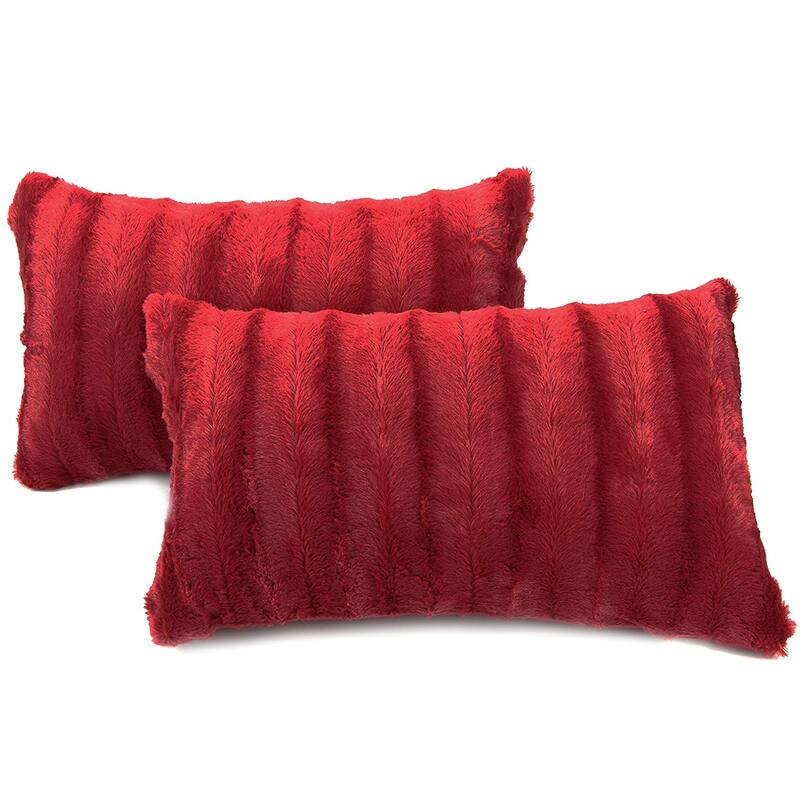 Cheer Collection Decorative Throw Pillows (Set of 2) - Maroon