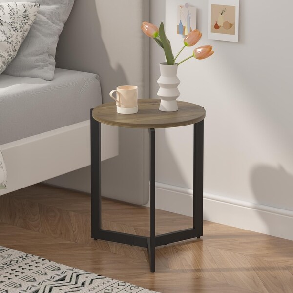 19.68''H Round Side Table, Round Accent End Table with 19.68''H Round Side Table, Round Accent End Table with