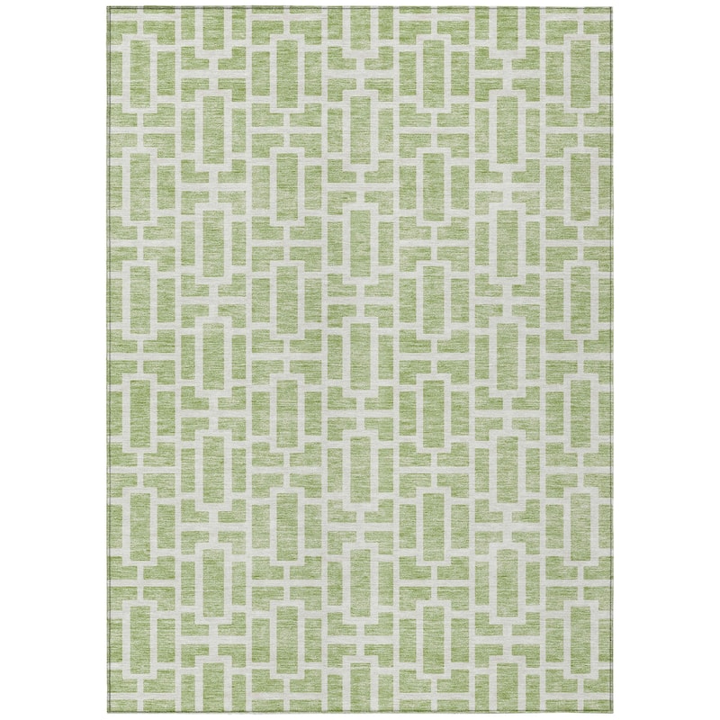 Machine Washable Indoor/ Outdoor Chantille Contemporary Geo Rug