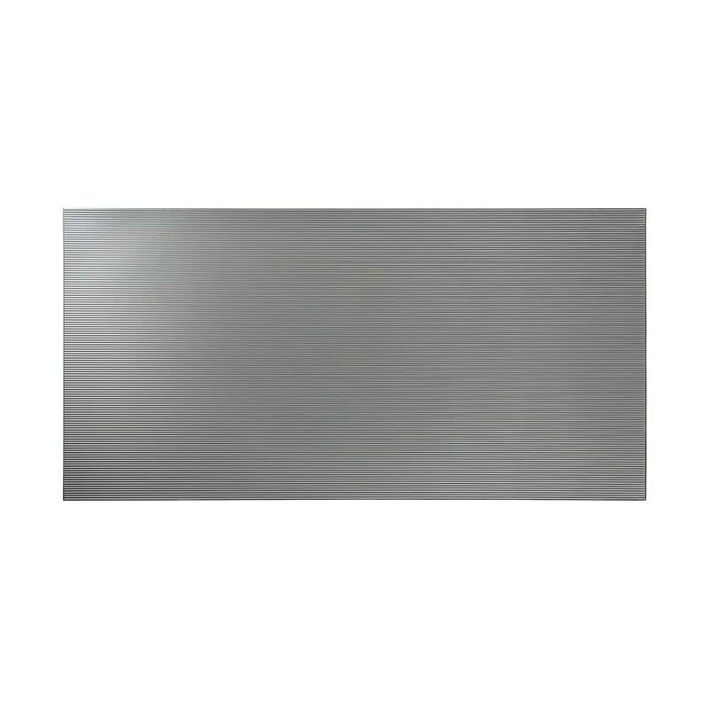 FASÄDE Rib 4-foot x 8-foot PVC Wall Panel in Argent Silver - 4 x 8
