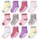 preview thumbnail 1 of 4, CozyWay Non-Slip Crew Grip Socks Girls Black - 12 pair with colored heel