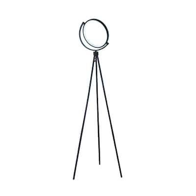 Black Metal Tripod Floor Lamp with LED, 3 Way Switch and Smart Control - 13.5” x 4” x 59.95” (D x W x H)