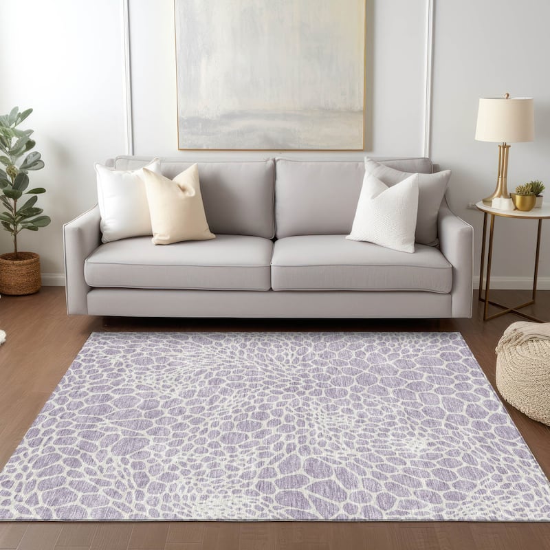 Machine Washable Indoor/ Outdoor Chantille Animal Print Rug