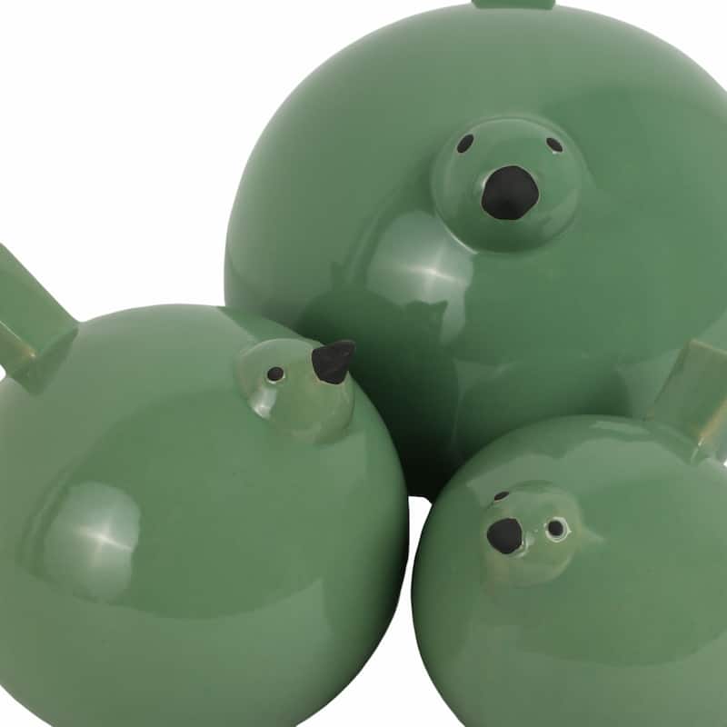 Ceramic Family Of Bird Figurines Set of 3 - 4/6/7"
