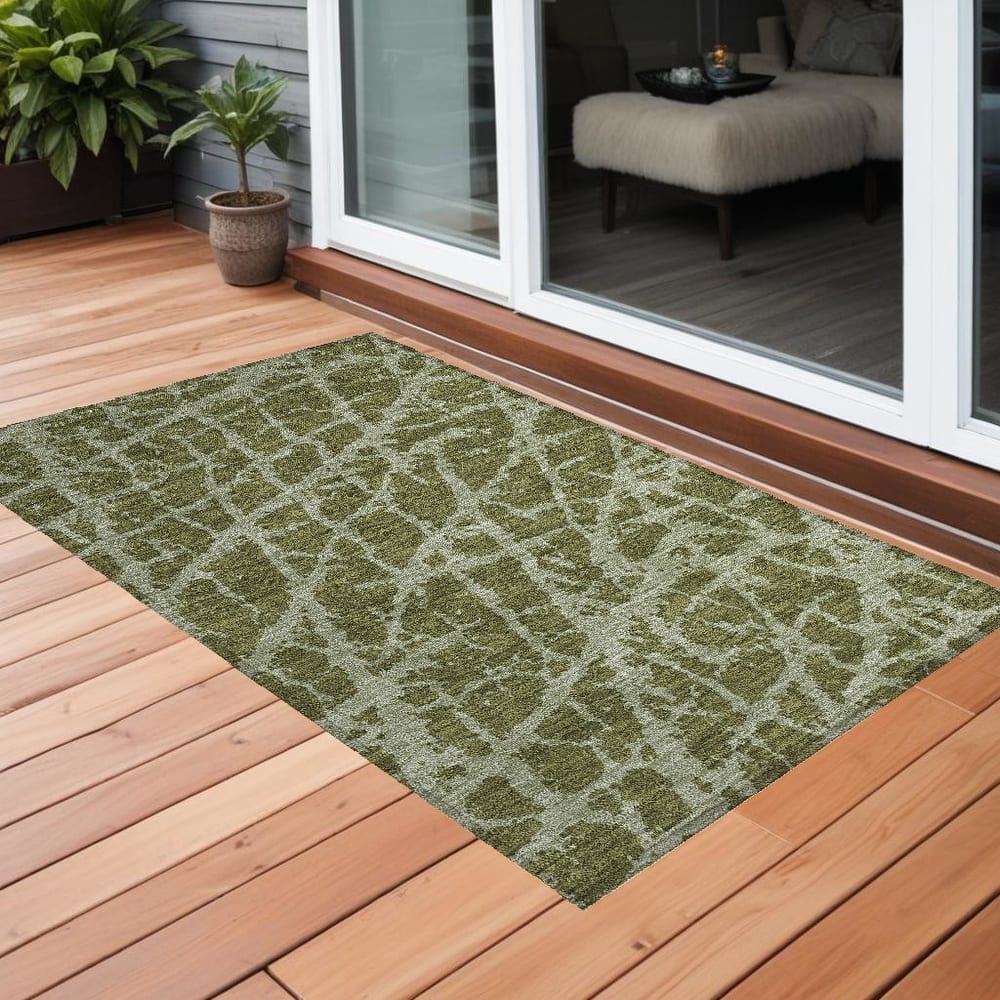 Allie Unique Abstract Weather Resistant Timeless Fusion Outdoor Rug