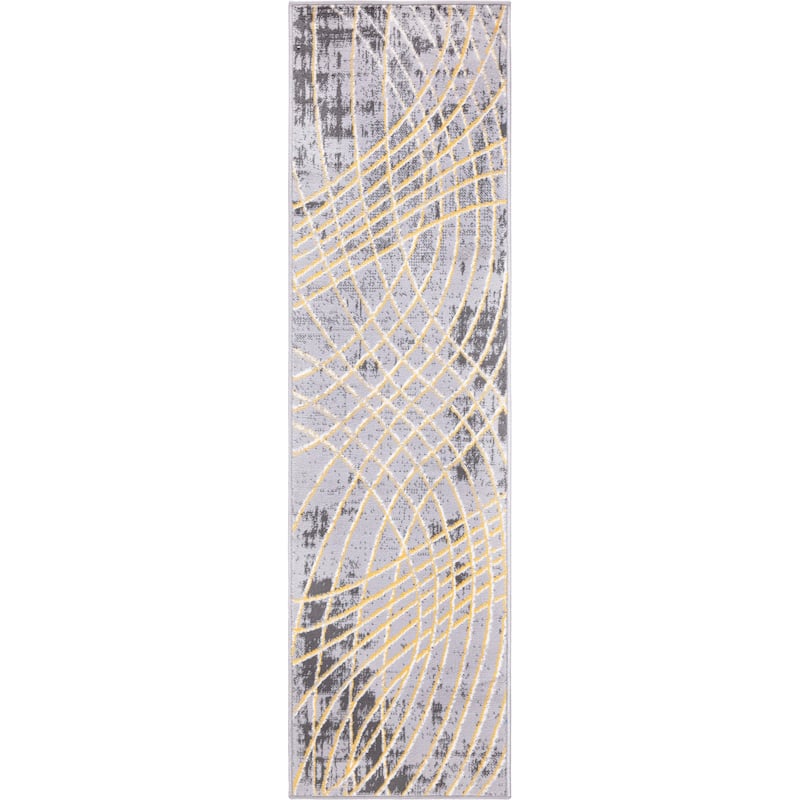 World Rug Gallery Modern Geometric Stripes Area Rug