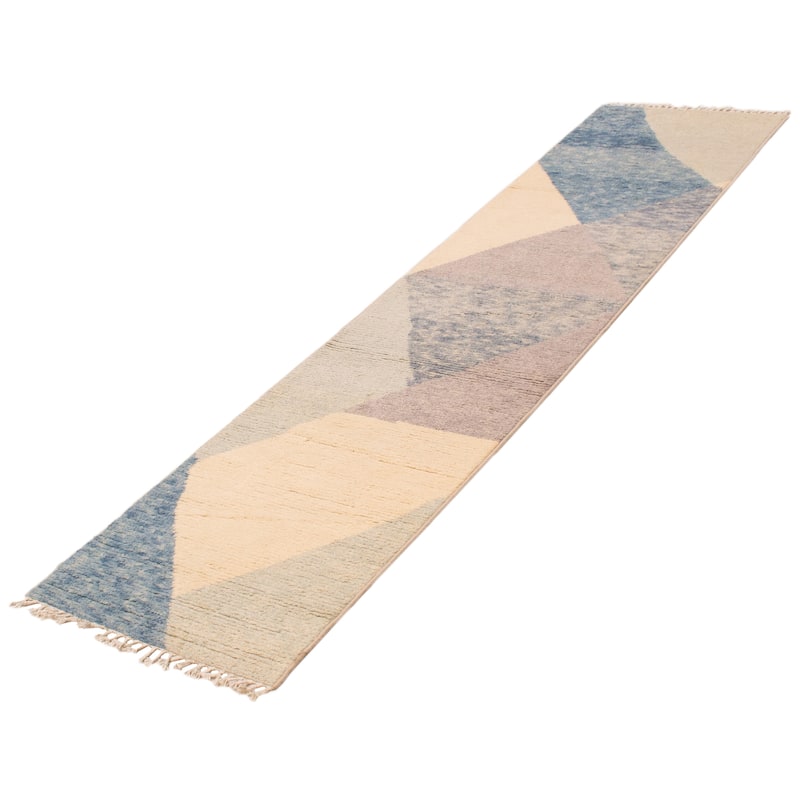 ECARPETGALLERY Hand-knotted Pak Finest Marrakesh Cream Wool Rug - 2'9 x 11'9