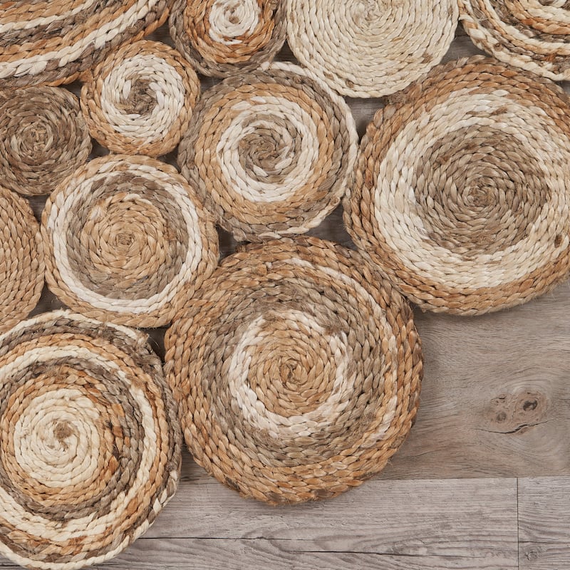 Bera Farmhouse Braided Round Jute Indoor Area Rug by Sevita