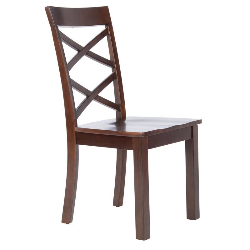 SAFAVIEH Nila Brown Dining Chair - 18.5" W x 21.3" L x 38" H - 19Wx21Dx38H