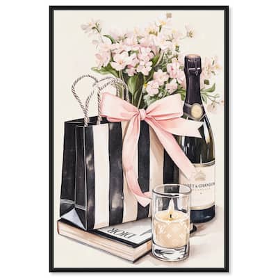 Shopping Bag and Some Drinks Canvas by Art Remedy
