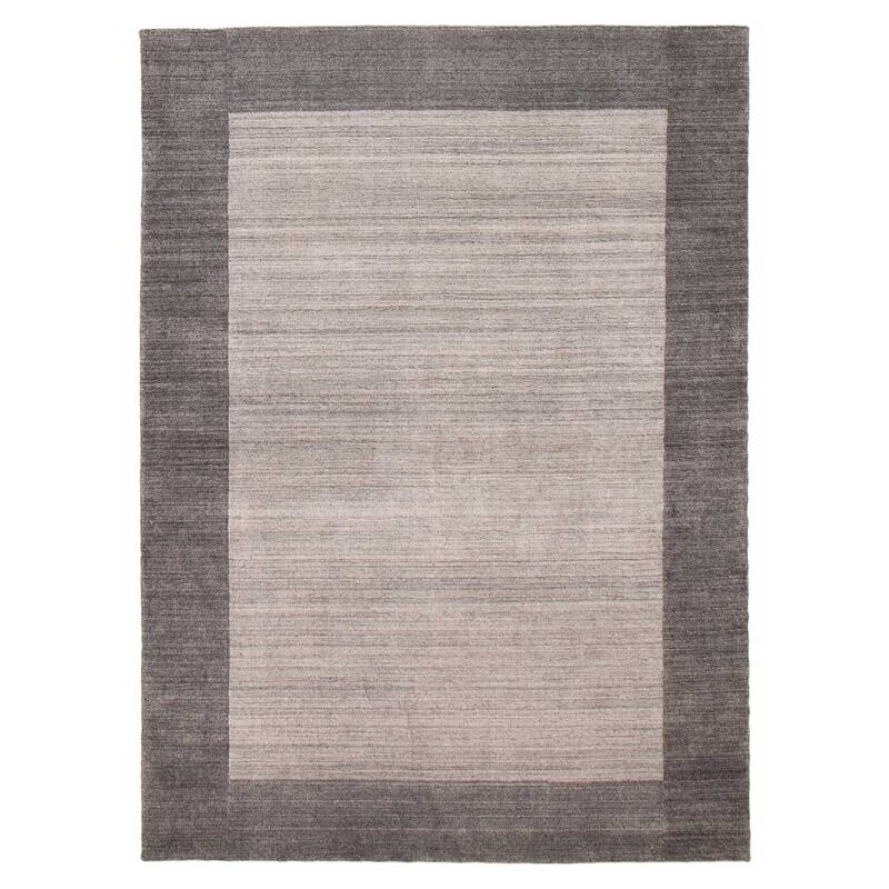 ECARPETGALLERY Hand Loomed Kashkuli Gabbeh Light Grey Wool Rug - 5'7 x 7'8 - Light Grey - 5'7 x 7'8