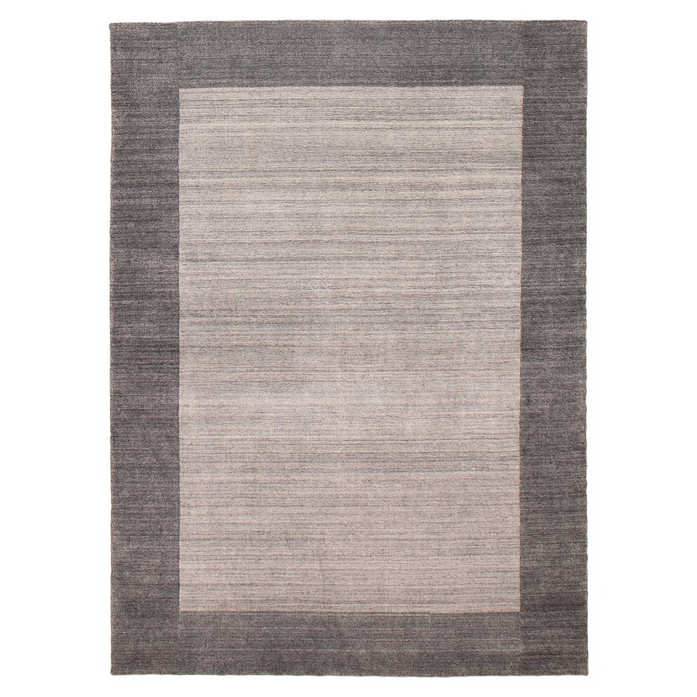 ECARPETGALLERY Hand Loomed Kashkuli Gabbeh Light Grey Wool Rug - 5'7 x 7'8