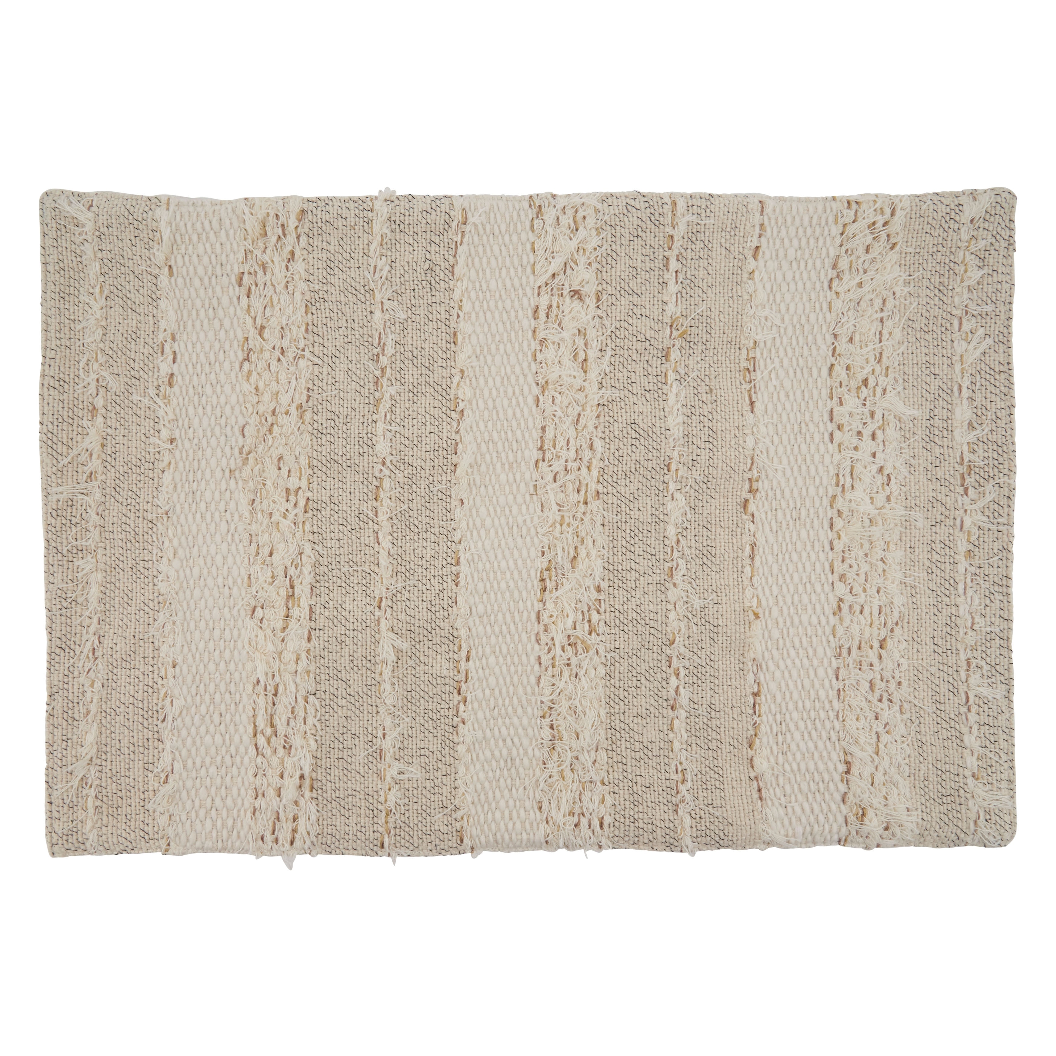 Placemats With Fringe Stripe Design (Set of 4)