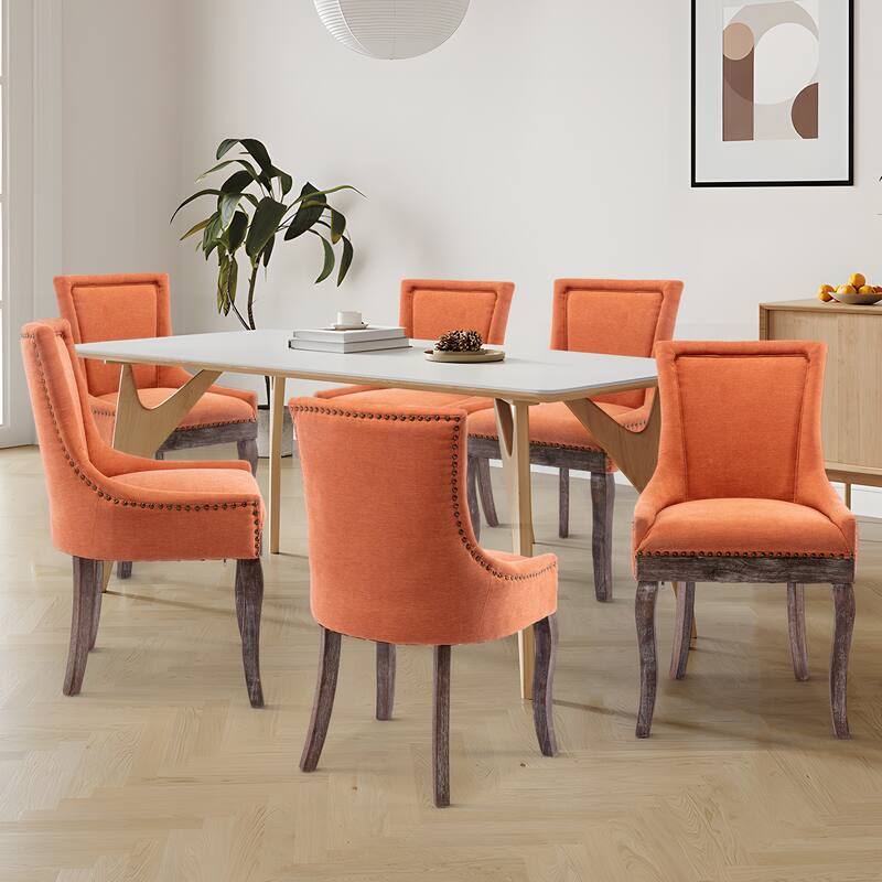 Traditional Tufted Ultra Upholstered Wingback Dining Chair Set of 4