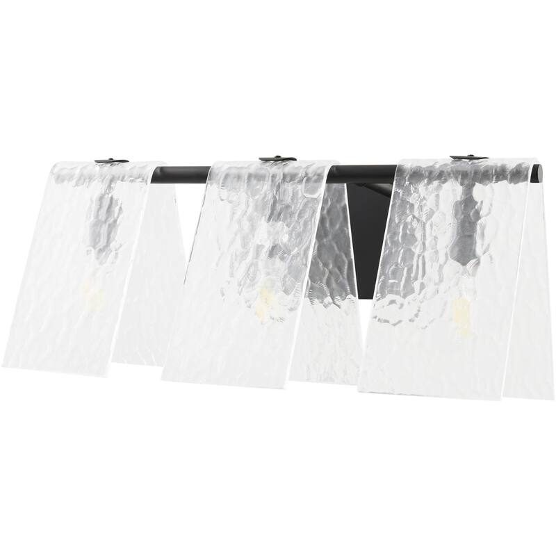 Livabliss Vitracis Modern Wall Sconce - 8"L x 20"W x 8"H - Black