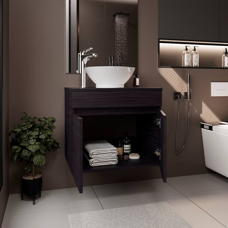 Bathroom Vanity with Clean, and minimalist design, 2 Doors with durable engineered wood