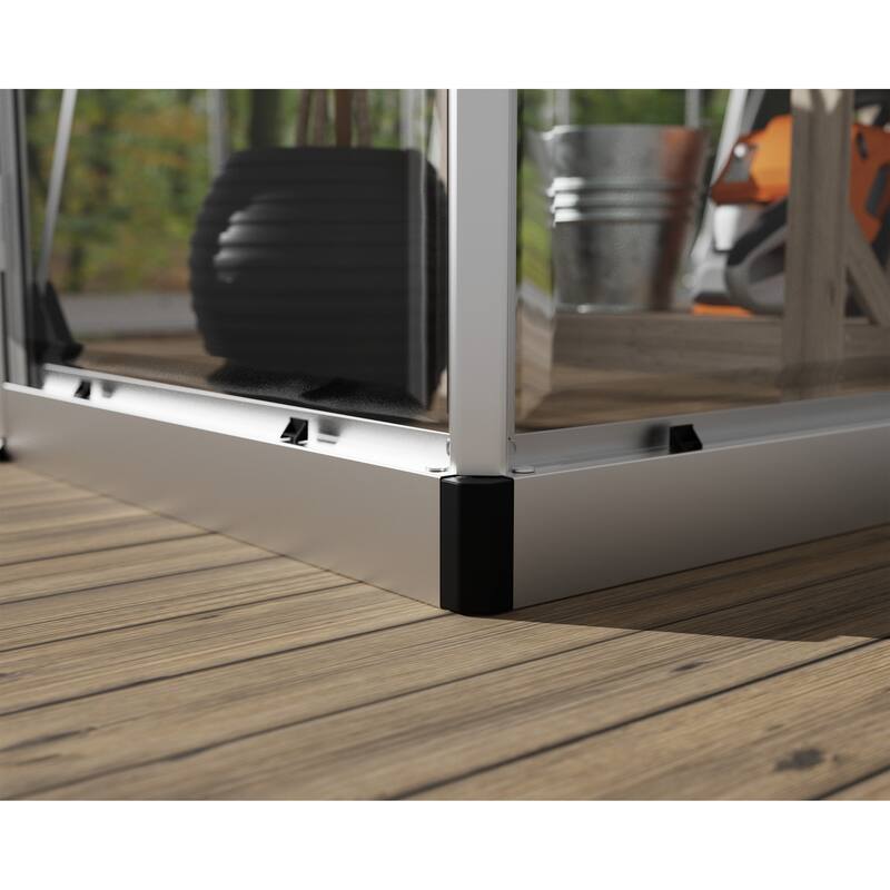 Harmony 6 ft. Silver & Grey /Clear DIY Greenhouse Kit