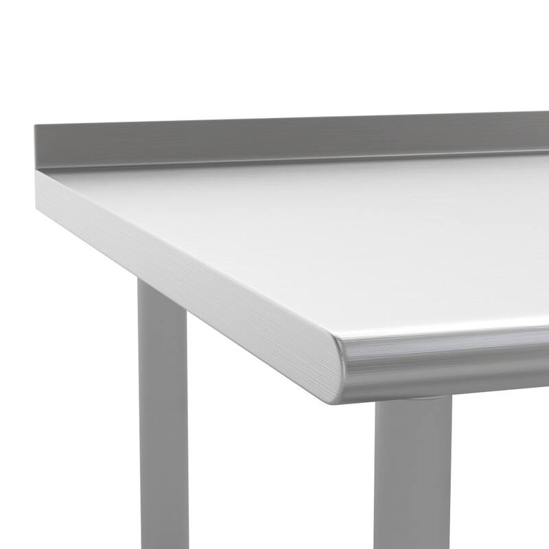 Commercial Stainless Steel Kitchen Prep and Work Table with Backsplash