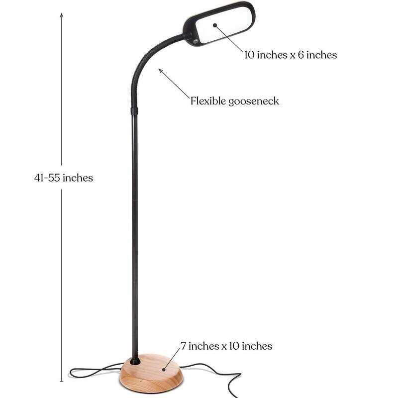 Brightech Litespan Slim 55 in. Natural Wood Industrial Dimmable and Color Temperature Adjustable LED Floor Lamp
