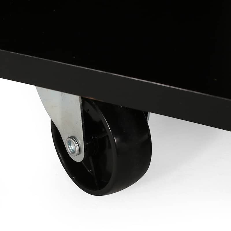 Kitchen Island On Wheels With Door, 2 Drawer, 3 Shelf, 31.5" Width Rolling Kitchen Table With Storage Cabinet