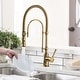 preview thumbnail 62 of 87, WOWOW Single Handle Gooseneck Pull Down Sprayer Kitchen Faucet