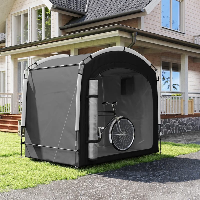 Oxford Bike Tent with Waterproof UV Protection and Pockets - 86.6" L x 59.1" W x 76.8" H