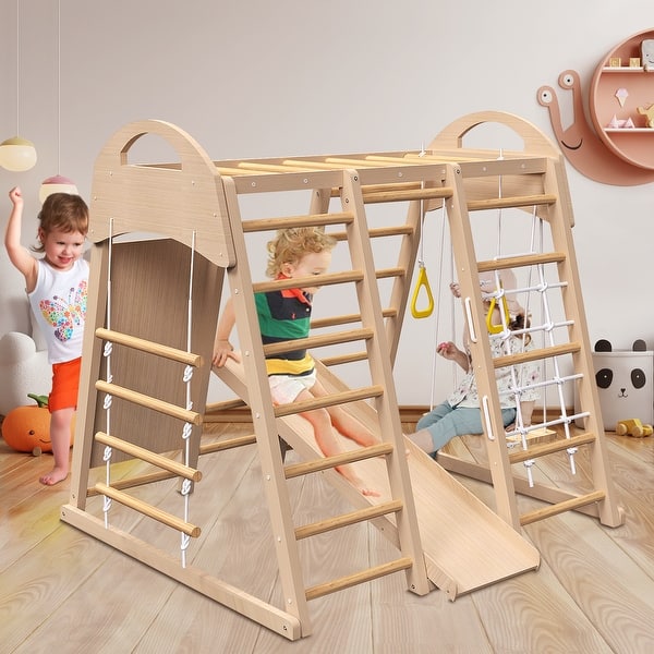slide 2 of 7, 7-in-1 Kids Slide ,Climbing Toys for Toddlers ,Jungle Gym 5-7 Years