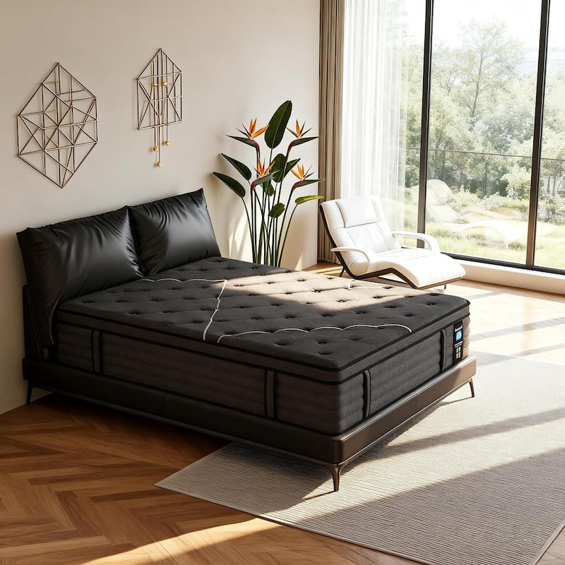 Modland 14" Extra Firm Cooling Gel Hybrid Mattress for Back Pain Relief in a Box, Twin/Full/Queen/King Size