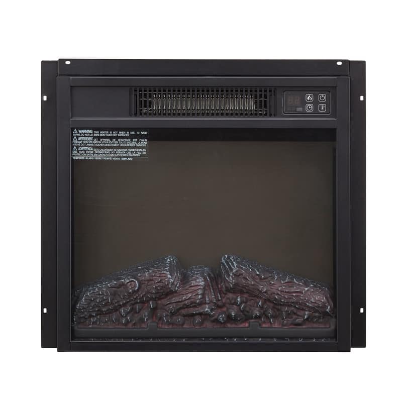 Electric Fireplace Insert 1400W 120V ,Equipped with remote control, ultra thin heater with log set & realistic flame