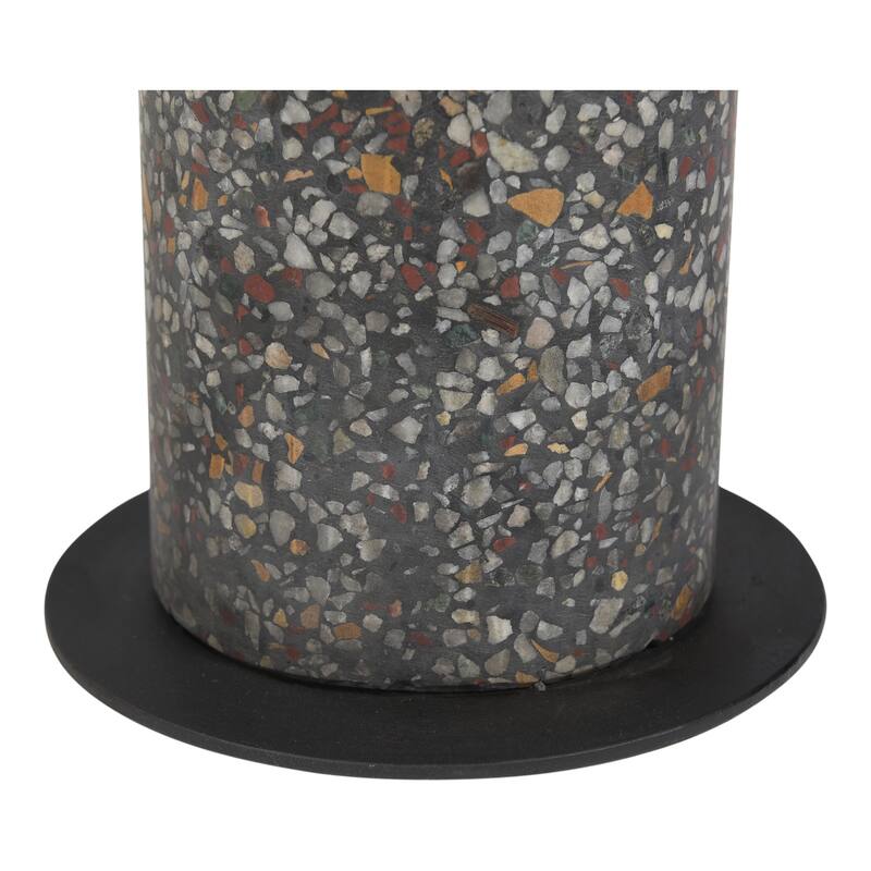 Aurelle Home Modern Terrazzo Base and Iron Accent Table