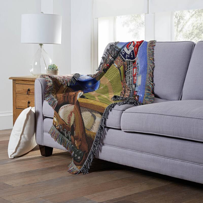MLB Woven Tapestry Throw Blanket