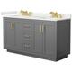 Option Dark Gray / White Quartz Top / Brushed Gold