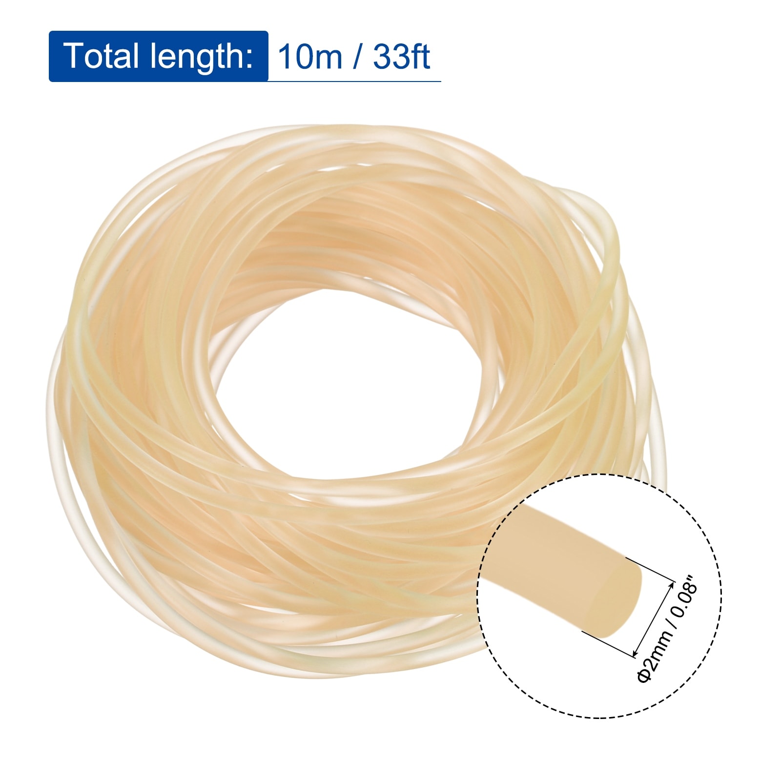 Solid Rubber Cord Tubing Rubber Tube for DIY Craft Beading Necklaces Bracelet