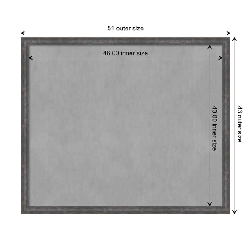 Amanti Art Angled Metallic Rainbow Framed Magnetic Board - Board Size 48x40