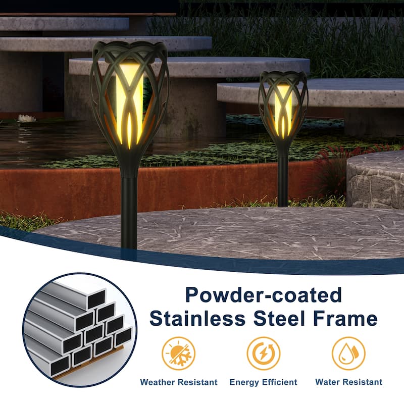 Solar Lamp Post Lights 4 Pack